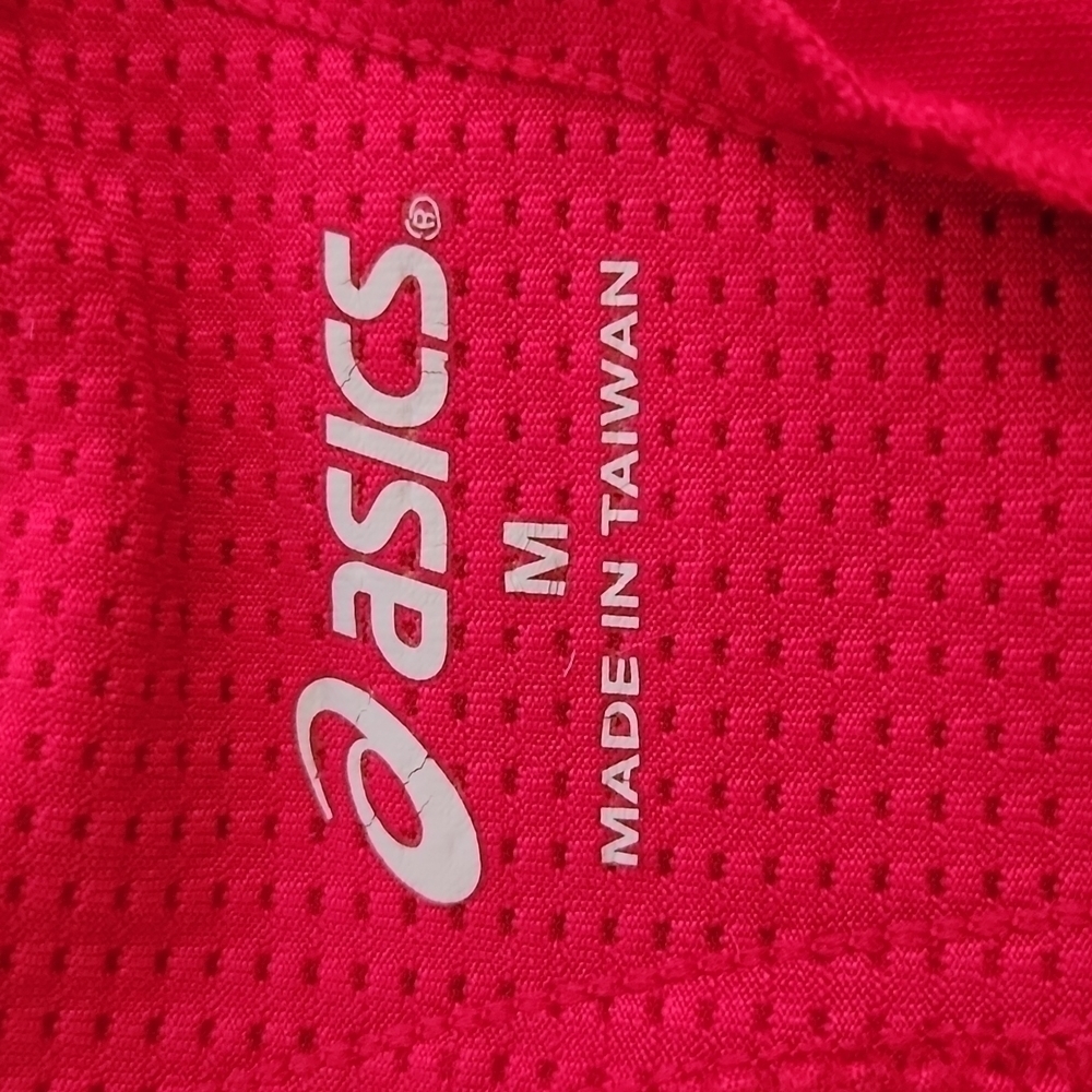 3/$20 Asics Red Workout Shirt With Mesh Inserts - Picture 5 of 8